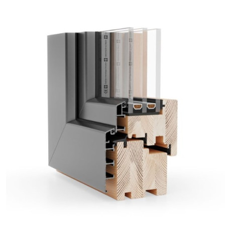 Dřevěná okna Naturo 80 Alu