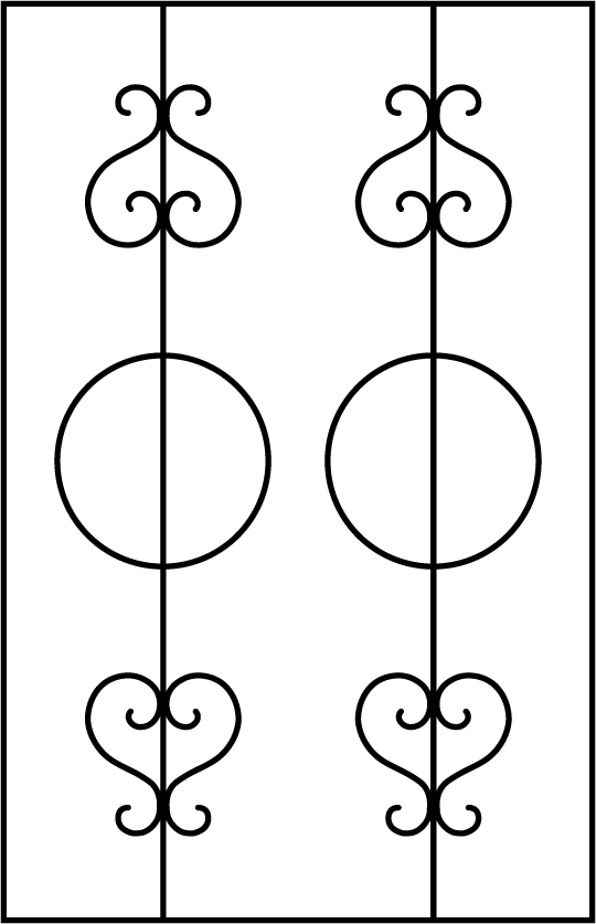 Okenní mříž – vzor 014
