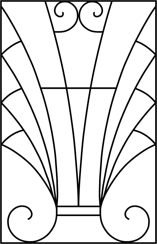 Okenní mříž – vzor 015